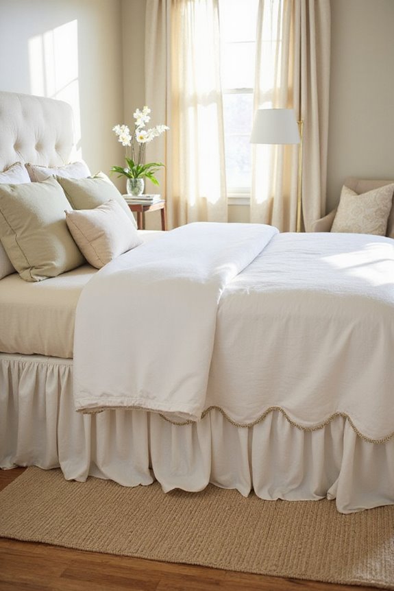 choosing a scalloped bed skirt