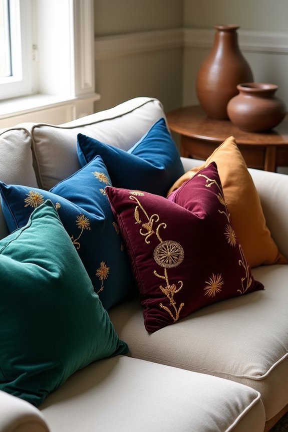 choosing vintage velvet pillows