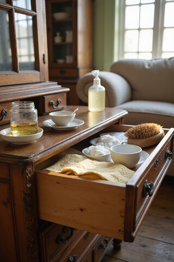 cleaning antique wood furniture