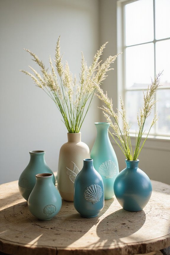 coastal themed decorative vases
