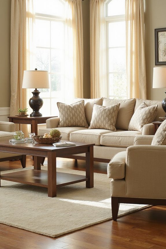 cohesive stylish furniture arrangement