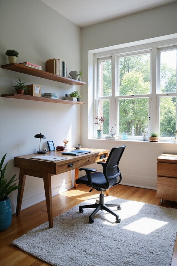 comfortable and organized workspace