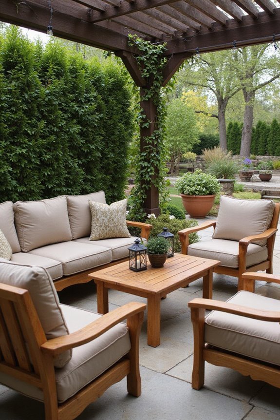 comfortable outdoor seating styles