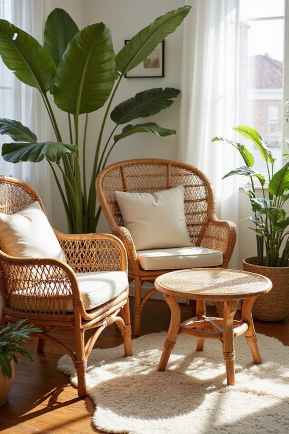 cozy chic woven chairs