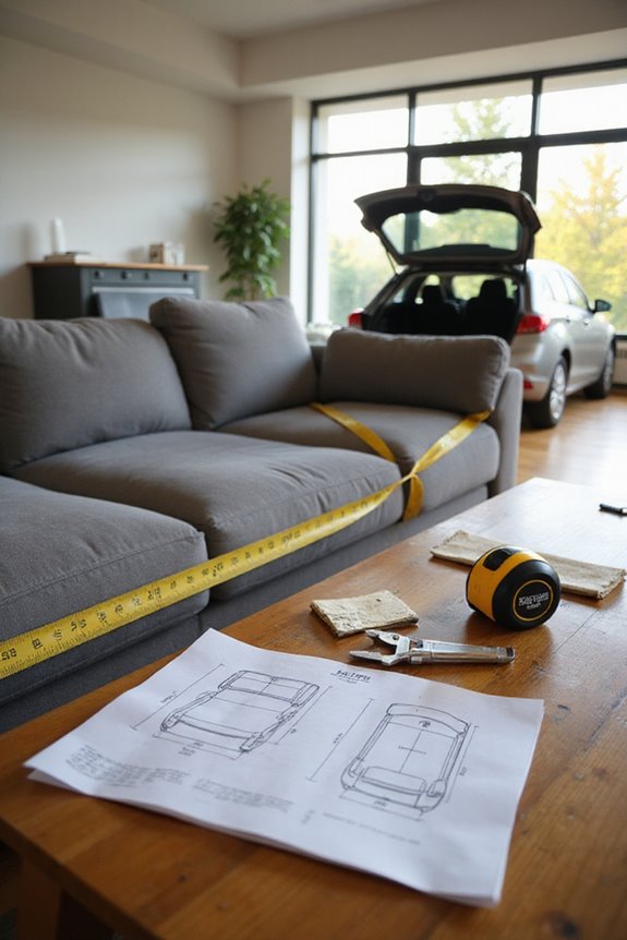 measure furniture for transport