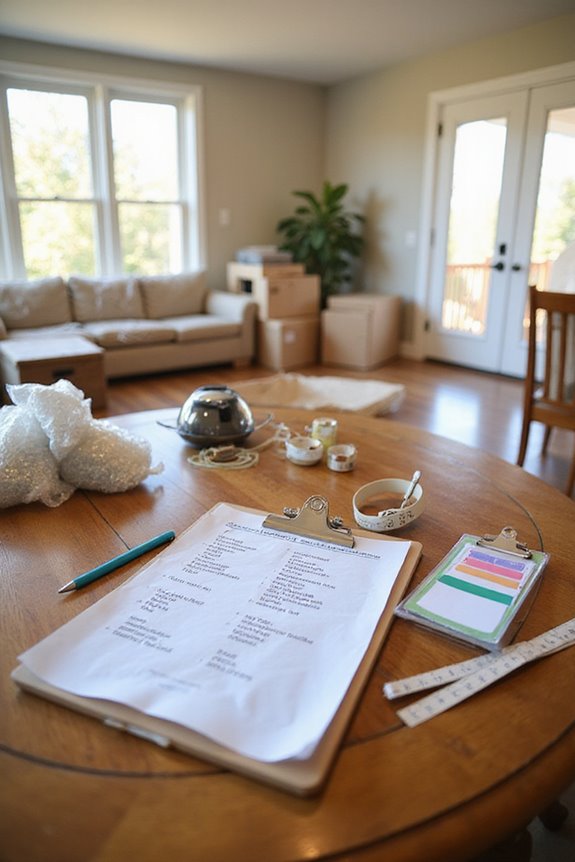 organized moving inventory checklist