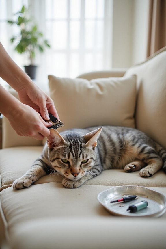 regular claw trimming routine