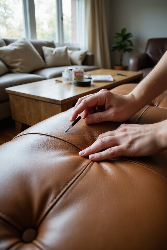 scratch repair techniques for leather