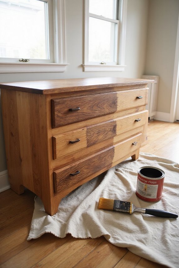 staining wood requires patience
