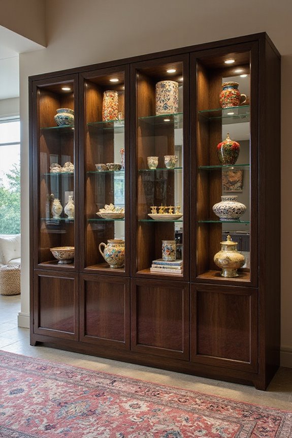 stylish modern display cabinets