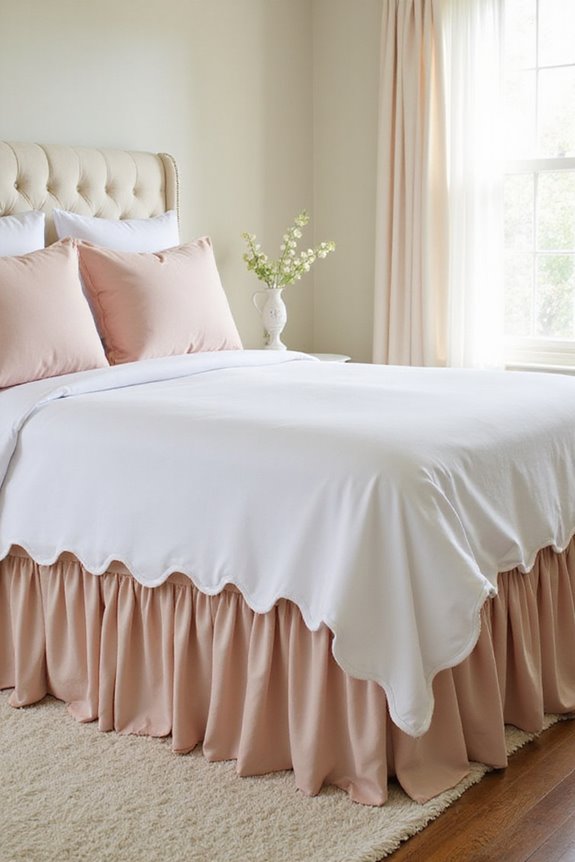 stylish scalloped bed skirts