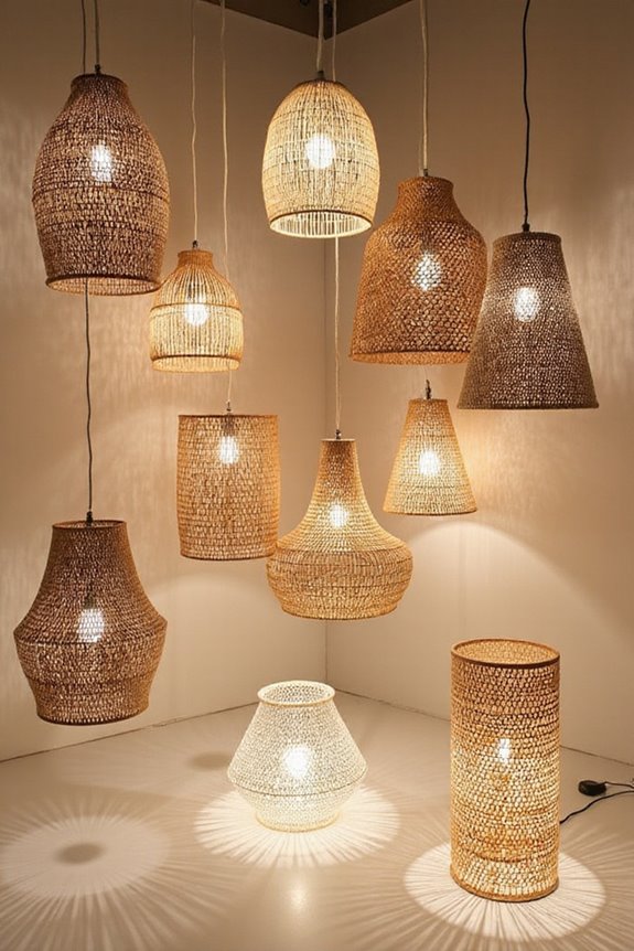 stylish woven lamp shades