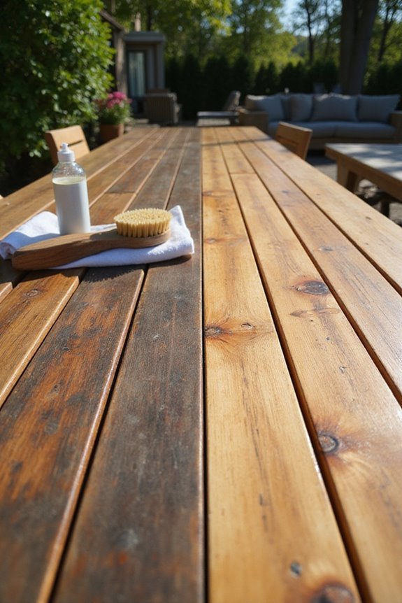 teak furniture stain removal